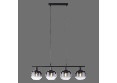 Suspension, noir, 4xE14/25W, luminaire intérieur, IP20