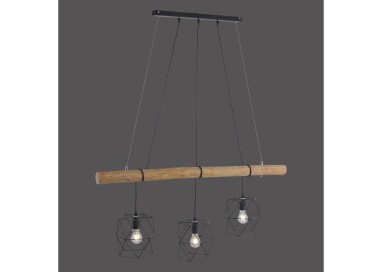 Suspension, noir, 3xE27/60W, luminaire intérieur, IP20