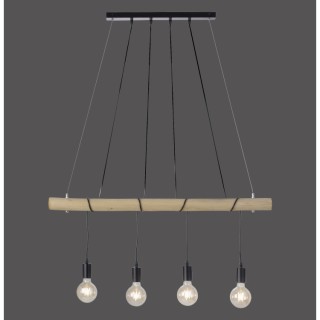 Suspension, noir, 4xE27/4W/2700K, luminaire intérieur, IP20