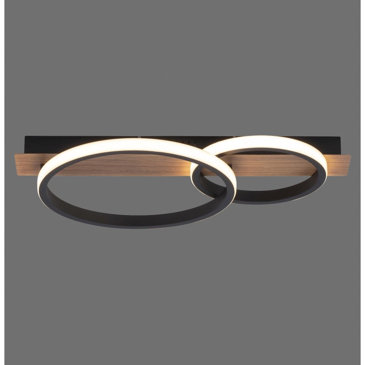 Plafonnier, décor bois, 1xLED-Board/28W/3000K, luminaire intérieur, IP20