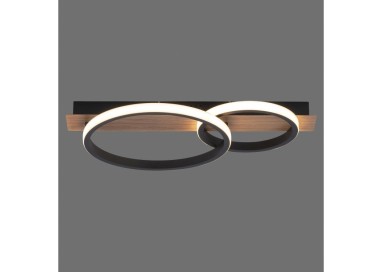 Plafonnier, décor bois, 1xLED-Board/28W/3000K, luminaire intérieur, IP20