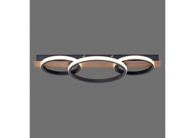 Plafonnier, décor bois, 1xLED-Board/37W/3000K, luminaire intérieur, IP20