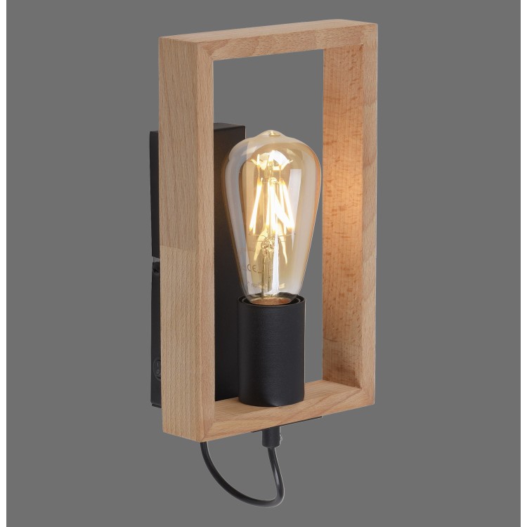 Applique, noir, 1xE27/60W, luminaire intérieur, IP20