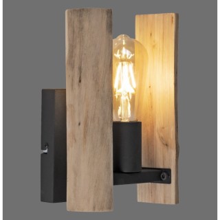 Applique, bois naturel, 1xE27/10W, luminaire intérieur, IP20