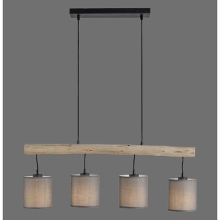 Suspension, taupe, 4xE27/10W, luminaire intérieur, IP20