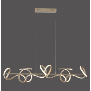 Suspension, laiton mat, 4xLED-Board/10,20W/3000K, luminaire intérieur, IP20