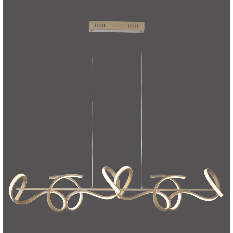 Suspension, laiton mat, 4xLED-Board/10,20W/3000K, luminaire intérieur, IP20