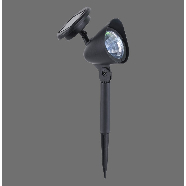 Lampe à piquet, noir, 3xLED/0,01W/9000K, Lampe solaire, IP44