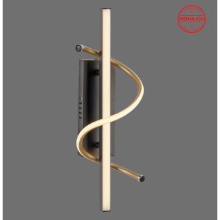 Applique et Plafonnier, noir/chrome, 1xLED-Board/12W/3000K, luminaire intérieur, IP20