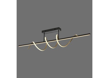 Plafonnier, noir/chrome, 1xLED-Board/36W/3000K, luminaire intérieur, IP20