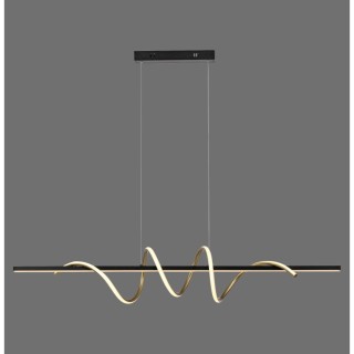 Suspension, noir/chrome, 1xLED-Board/36W/3000K, luminaire intérieur, IP20