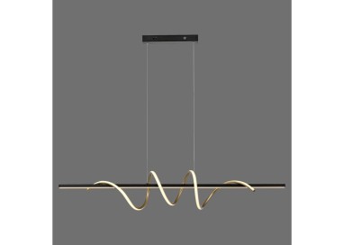 Suspension, noir/chrome, 1xLED-Board/36W/3000K, luminaire intérieur, IP20