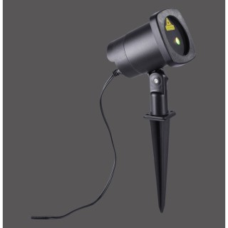 Lampe à piquet, noir, 1xLaser/6W/grün, rotK, luminaire extérieur, IP44