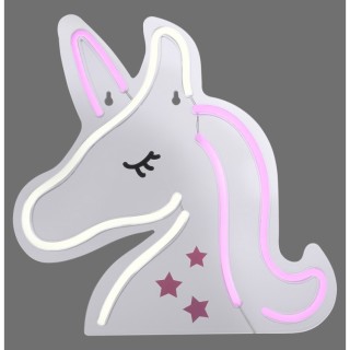 Tableau néon LED, multicolore, 1xLED-Board/6,50W/pink, weißK, luminaire intérieur, IP20