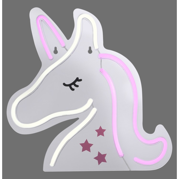 Tableau néon LED, multicolore, 1xLED-Board/6,50W/pink, weißK, luminaire intérieur, IP20