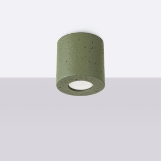 Plafonnier ORBIS béton vert olive