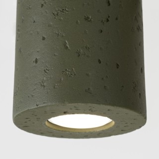 Plafonnier ORBIS béton vert olive