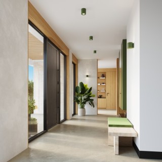 Plafonnier ORBIS béton vert olive