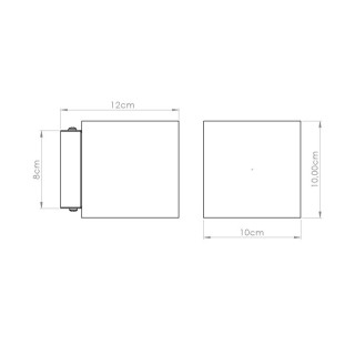 Applique QUAD béton beige