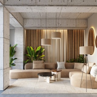 Lampe suspendue NEVIA beige