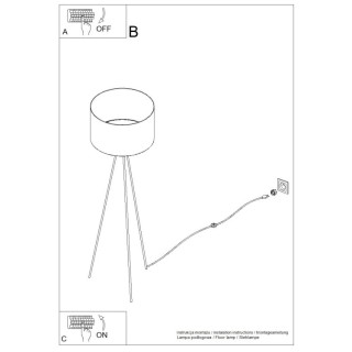 Lampadaire NEVIA beige