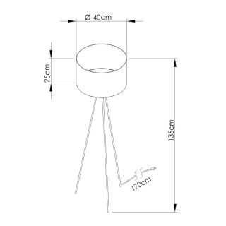 Lampadaire NEVIA bordeaux
