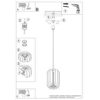 Lampe suspendue MULA 27 jaune