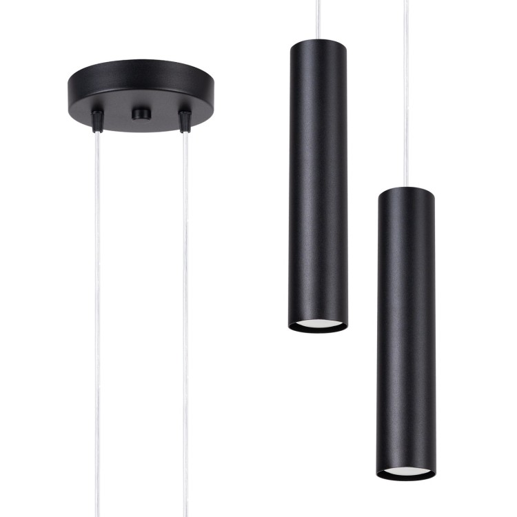 Lampe suspendue LAGOS 2P noir