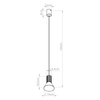 Lampe suspendue ESTRIA 1 beige