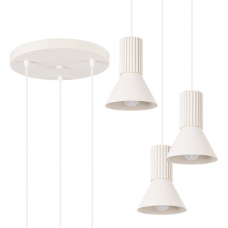 Lampe suspendue ESTRIA 3P beige