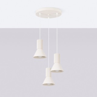 Lampe suspendue ESTRIA 3P beige