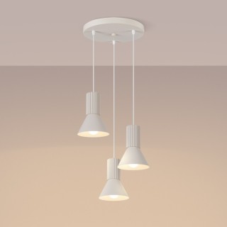 Lampe suspendue ESTRIA 3P beige
