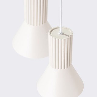 Lampe suspendue ESTRIA 3P beige
