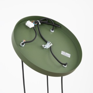Lampe suspendue ESTRIA 3P beige/vert olive