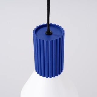 Lampe suspendue ESTRIA 1 blanc/ultramarine