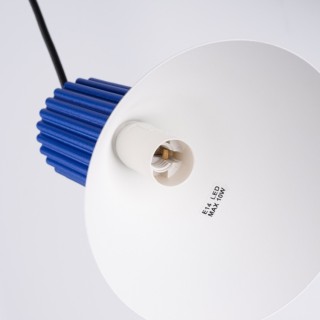 Lampe suspendue ESTRIA 1 blanc/ultramarine