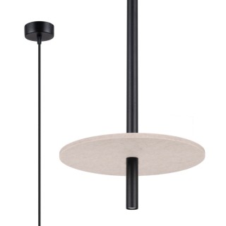 Lampe suspendue FELTRO 1 noir/beige
