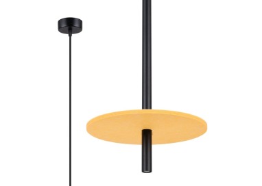 Lampe suspendue FELTRO 1 noir/jaune
