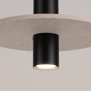 Lampe suspendue PELTA 1 noir/beige