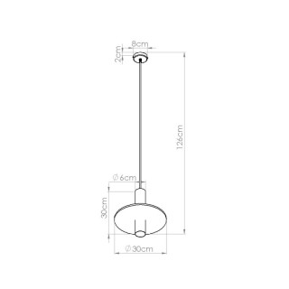 Lampe suspendue PELTA 1 noir/beige