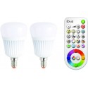 LED E14 470Lm RC 2PC, Verre, 7 W, Blanc