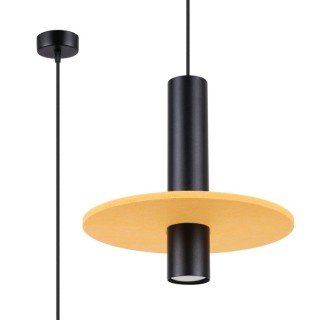 Lampe suspendue PELTA 1 noir/jaune