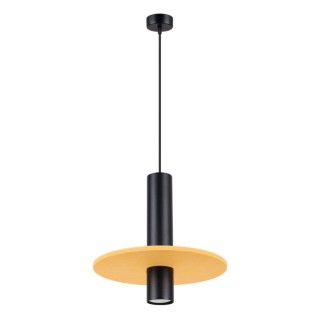 Lampe suspendue PELTA 1 noir/jaune