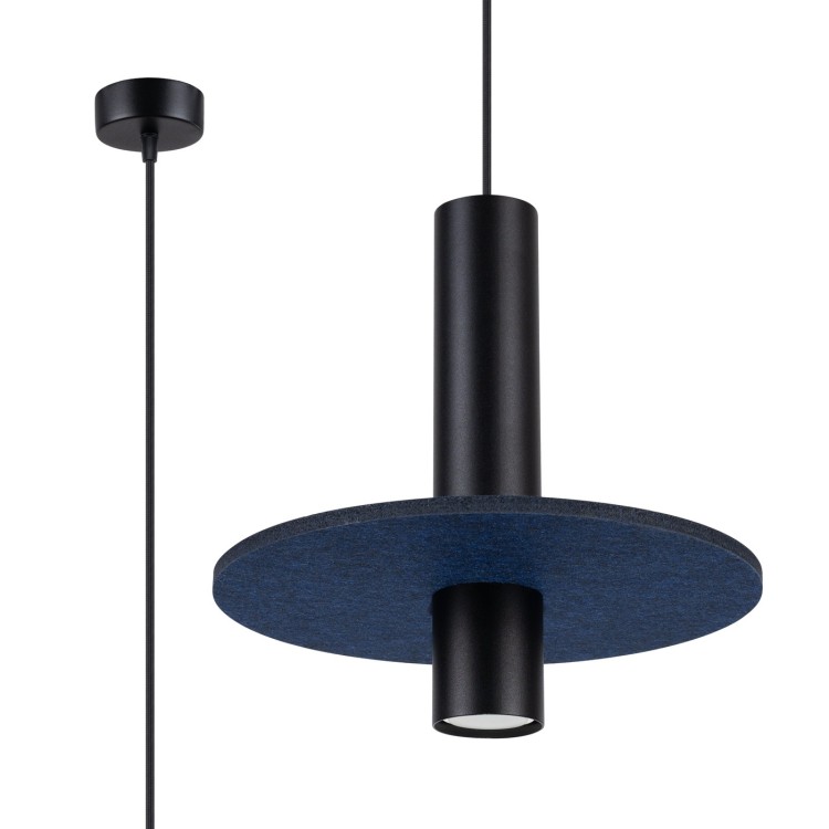 Lampe suspendue PELTA 1 noir/marine