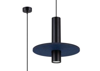 Lampe suspendue PELTA 1 noir/marine