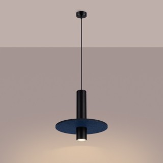 Lampe suspendue PELTA 1 noir/marine