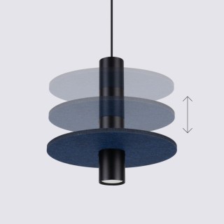 Lampe suspendue PELTA 1 noir/marine
