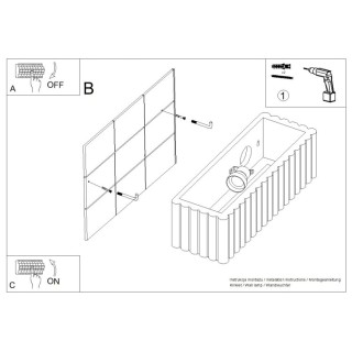 Applique en céramique RIGATA