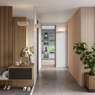 Applique en céramique RIGATA taupe