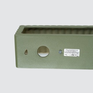 Applique en céramique RIGATA vert olive